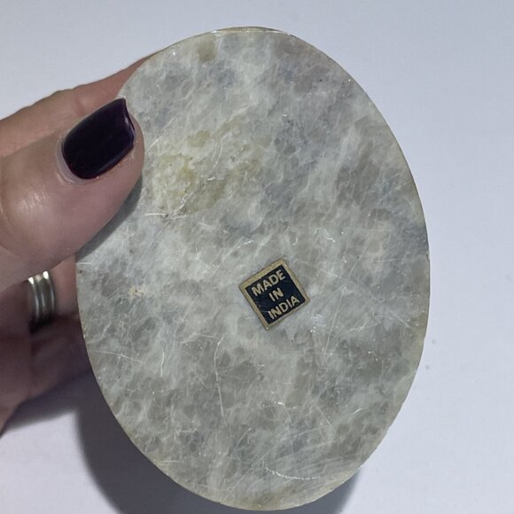 Carved Filigree Soapstone Elephant Figurine Candle Holder Votive Tealight India - Picture 7 of 10